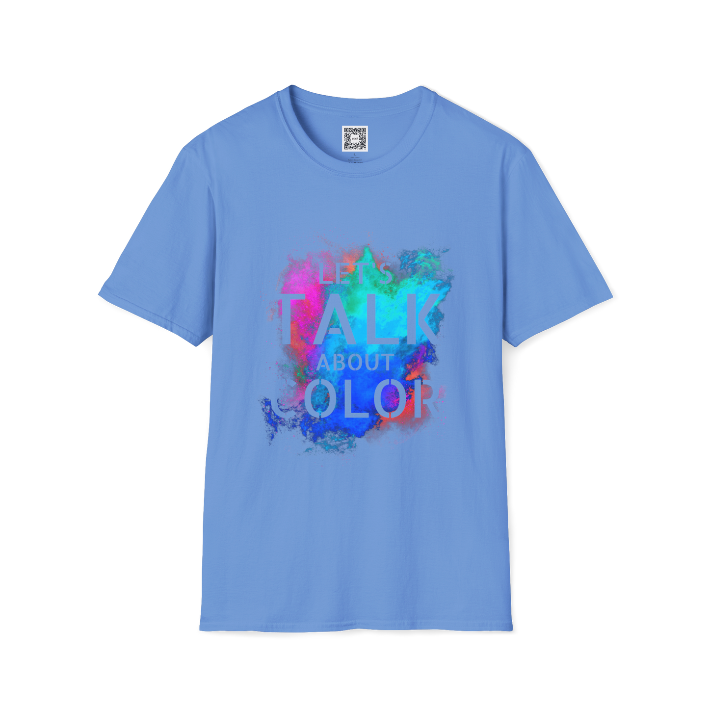 'Lets Talk About Color' (Design 2/Colorway 2) Crew Neck Soft Style T-Shirt (Unisex)