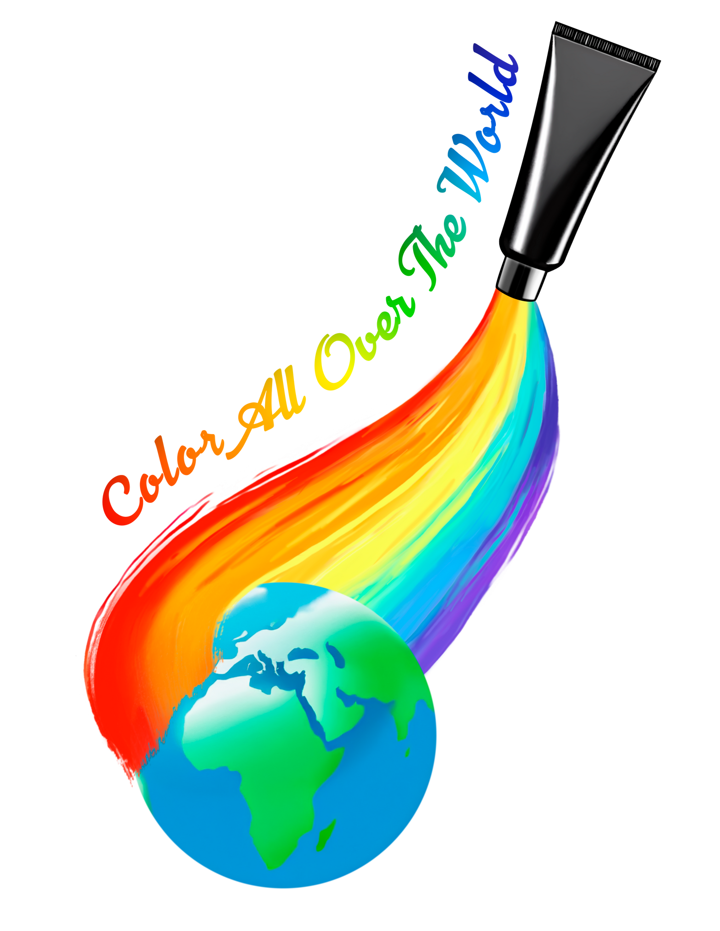 'Color All Over The World' Crew Neck Soft Style T-Shirt (Unisex)
