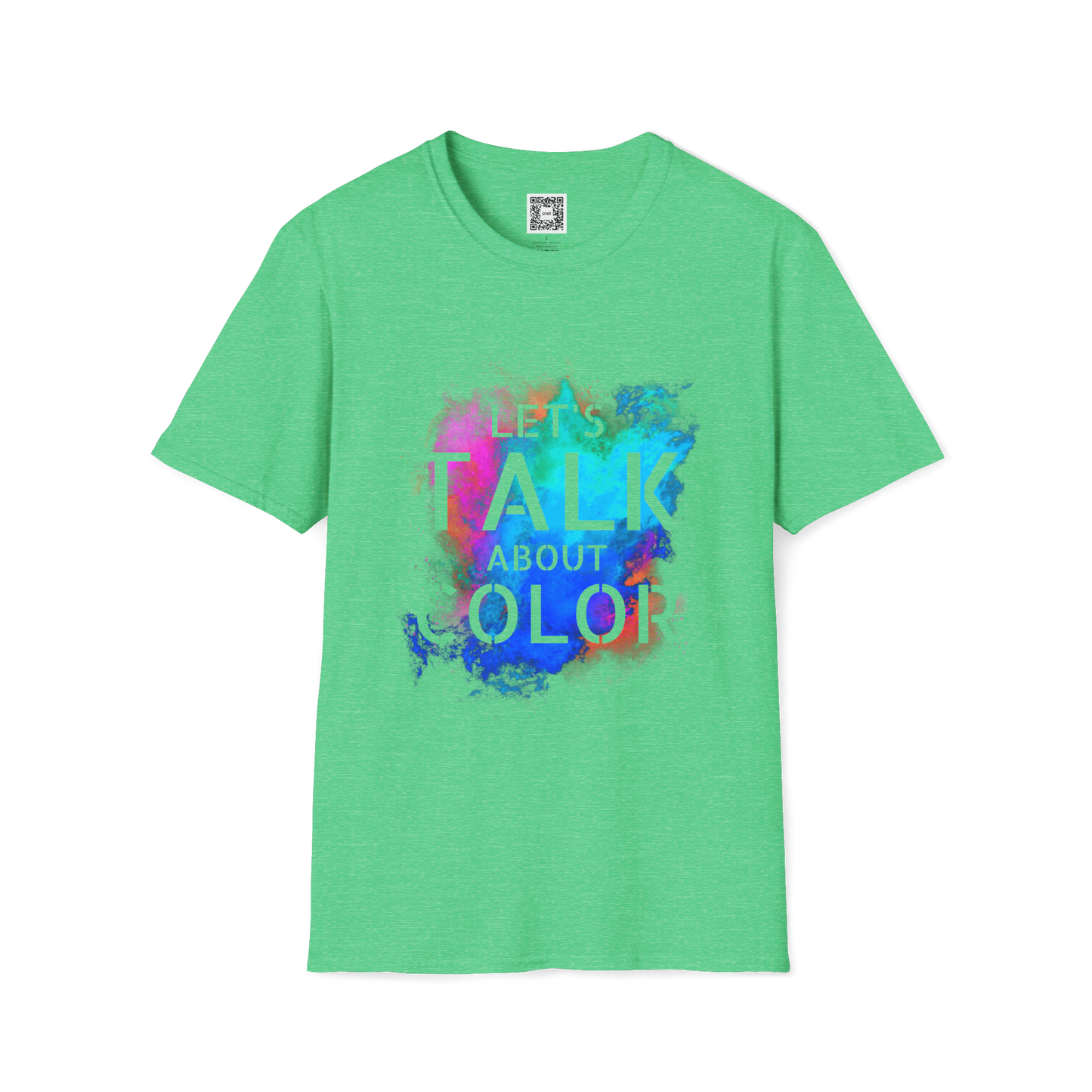 'Lets Talk About Color' (Design 2/Colorway 2) Crew Neck Soft Style T-Shirt (Unisex)