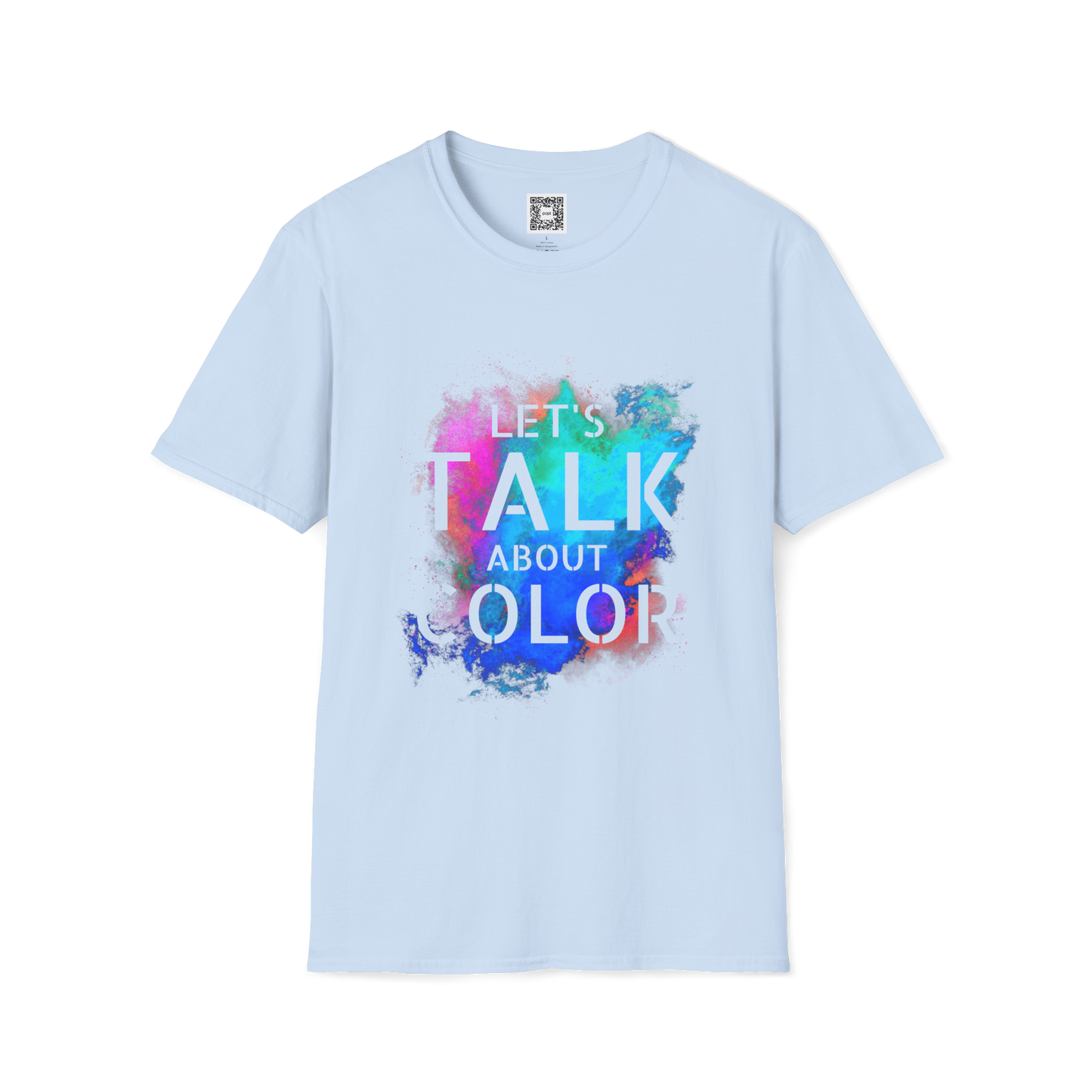 'Lets Talk About Color' (Design 2/Colorway 2) Crew Neck Soft Style T-Shirt (Unisex)