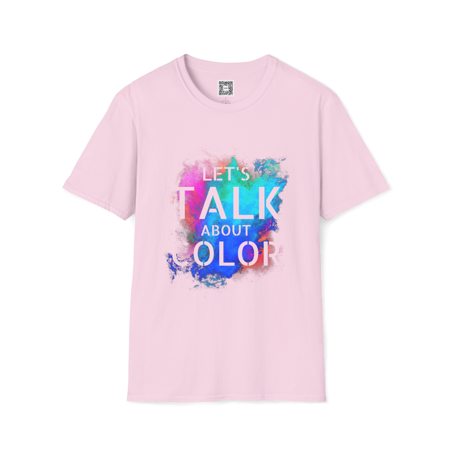 'Lets Talk About Color' (Design 2/Colorway 2) Crew Neck Soft Style T-Shirt (Unisex)