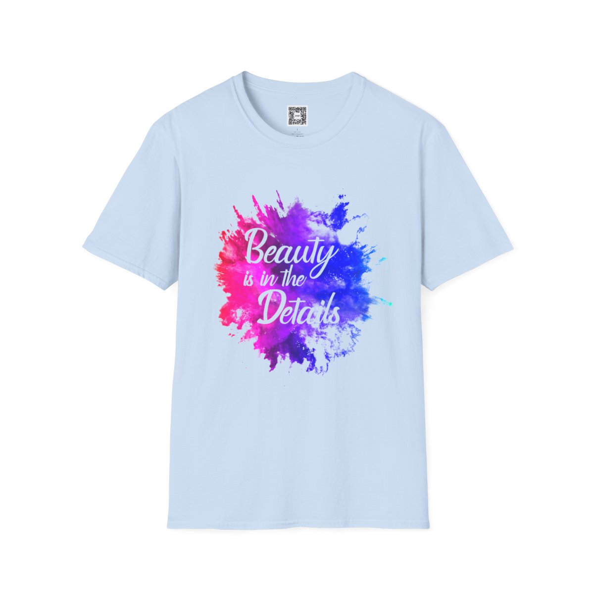 'Beauty Is In The Details' (Splash) Crew Neck Soft Style T-Shirt (Unisex)