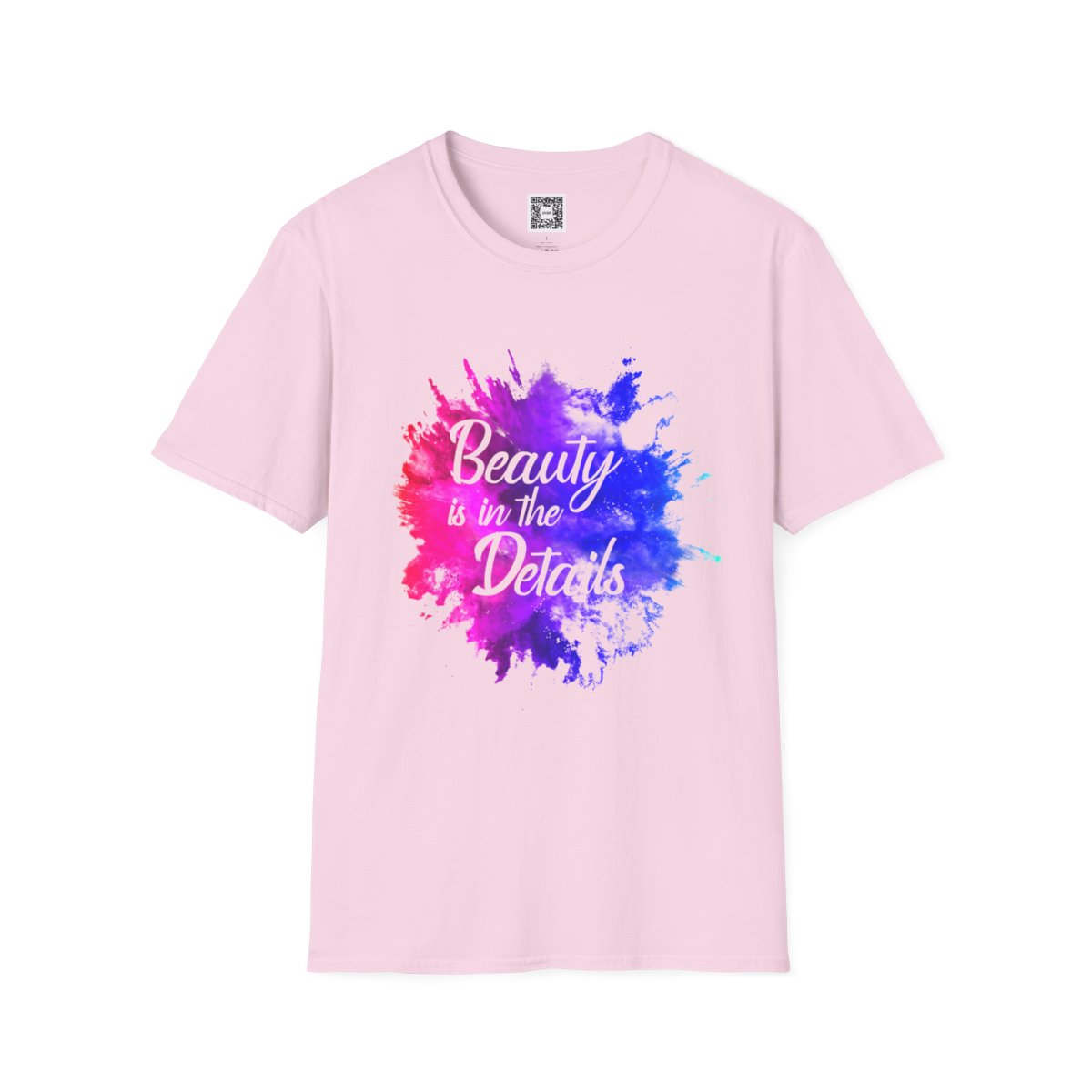 'Beauty Is In The Details' (Splash) Crew Neck Soft Style T-Shirt (Unisex)
