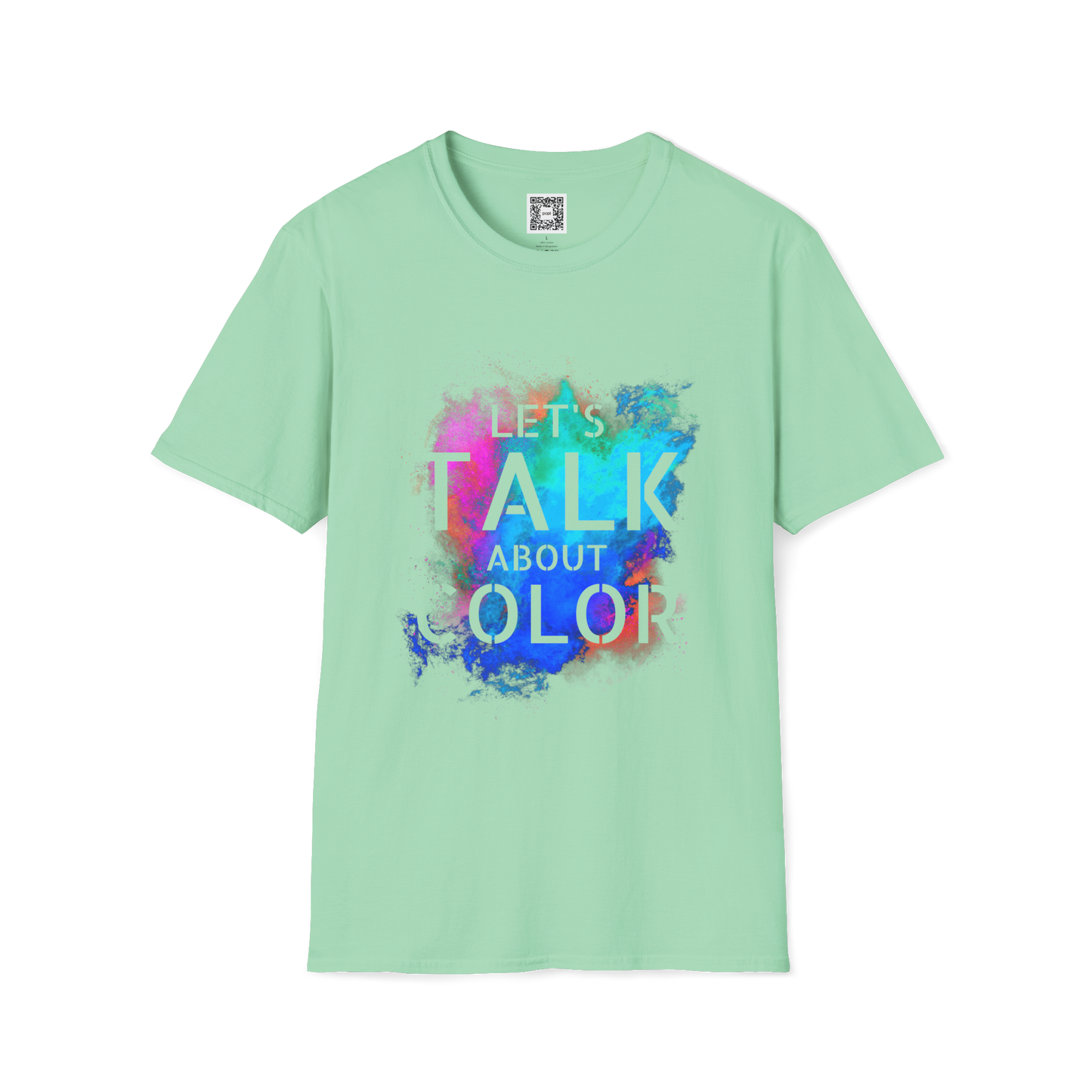 'Lets Talk About Color' (Design 2/Colorway 2) Crew Neck Soft Style T-Shirt (Unisex)
