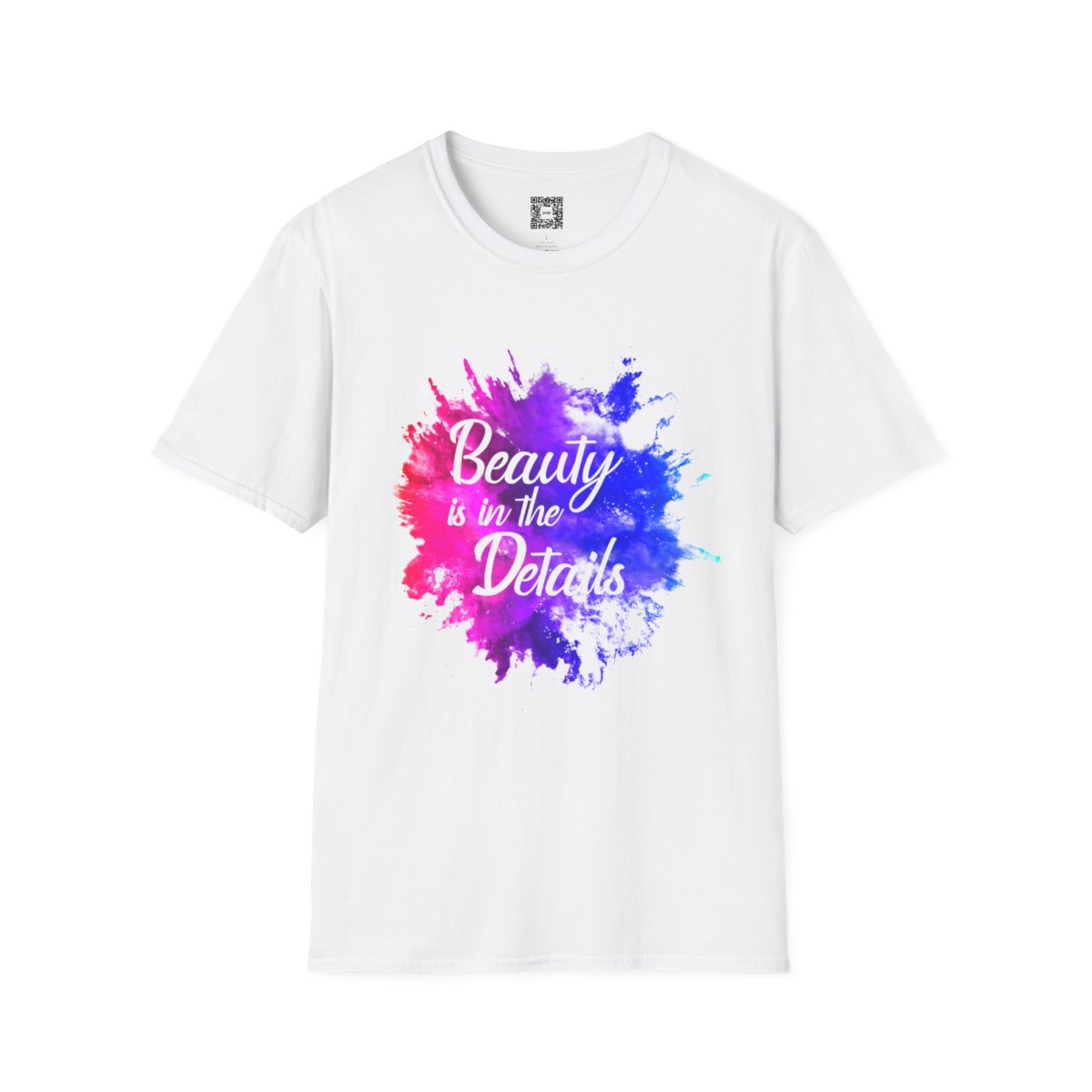 'Beauty Is In The Details' (Splash) Crew Neck Soft Style T-Shirt (Unisex)