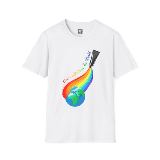 'Color All Over The World' Crew Neck Soft Style T-Shirt (Unisex)