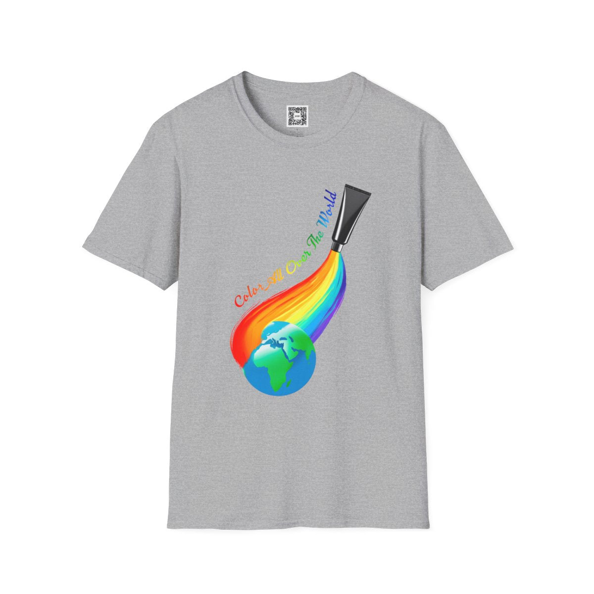 'Color All Over The World' Crew Neck Soft Style T-Shirt (Unisex)
