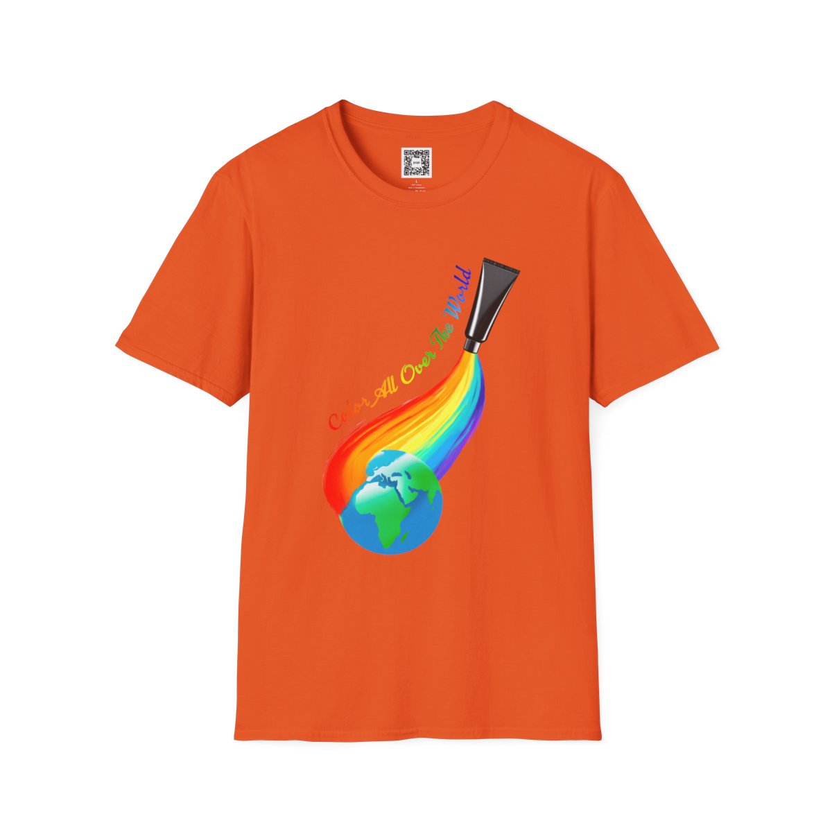 'Color All Over The World' Crew Neck Soft Style T-Shirt (Unisex)