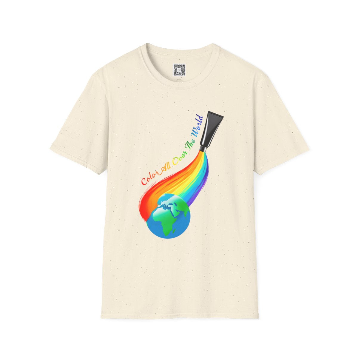 'Color All Over The World' Crew Neck Soft Style T-Shirt (Unisex)