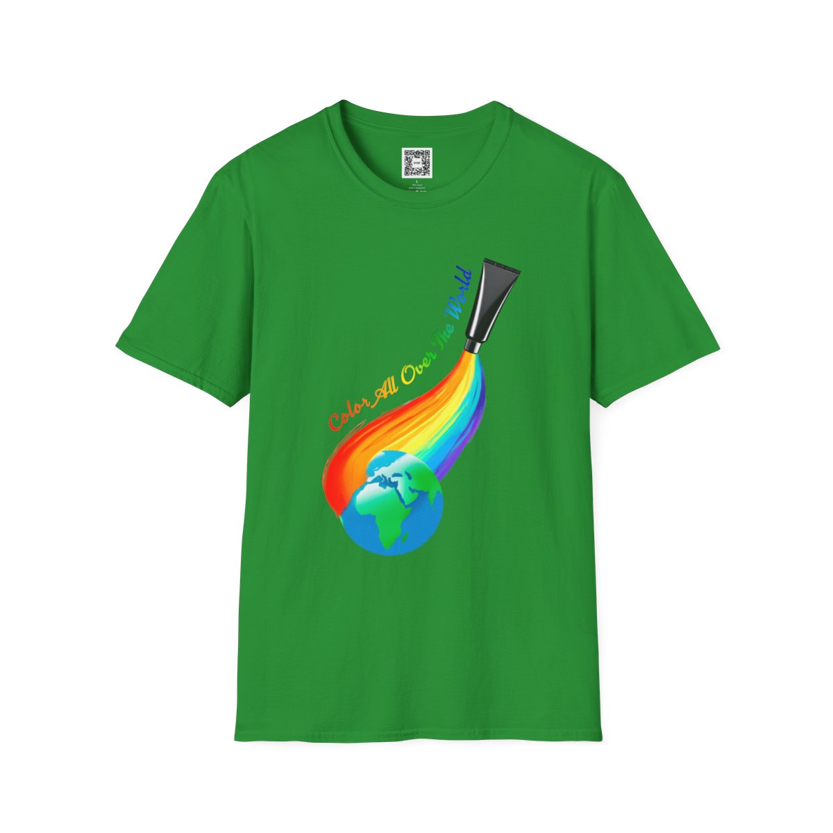 'Color All Over The World' Crew Neck Soft Style T-Shirt (Unisex)
