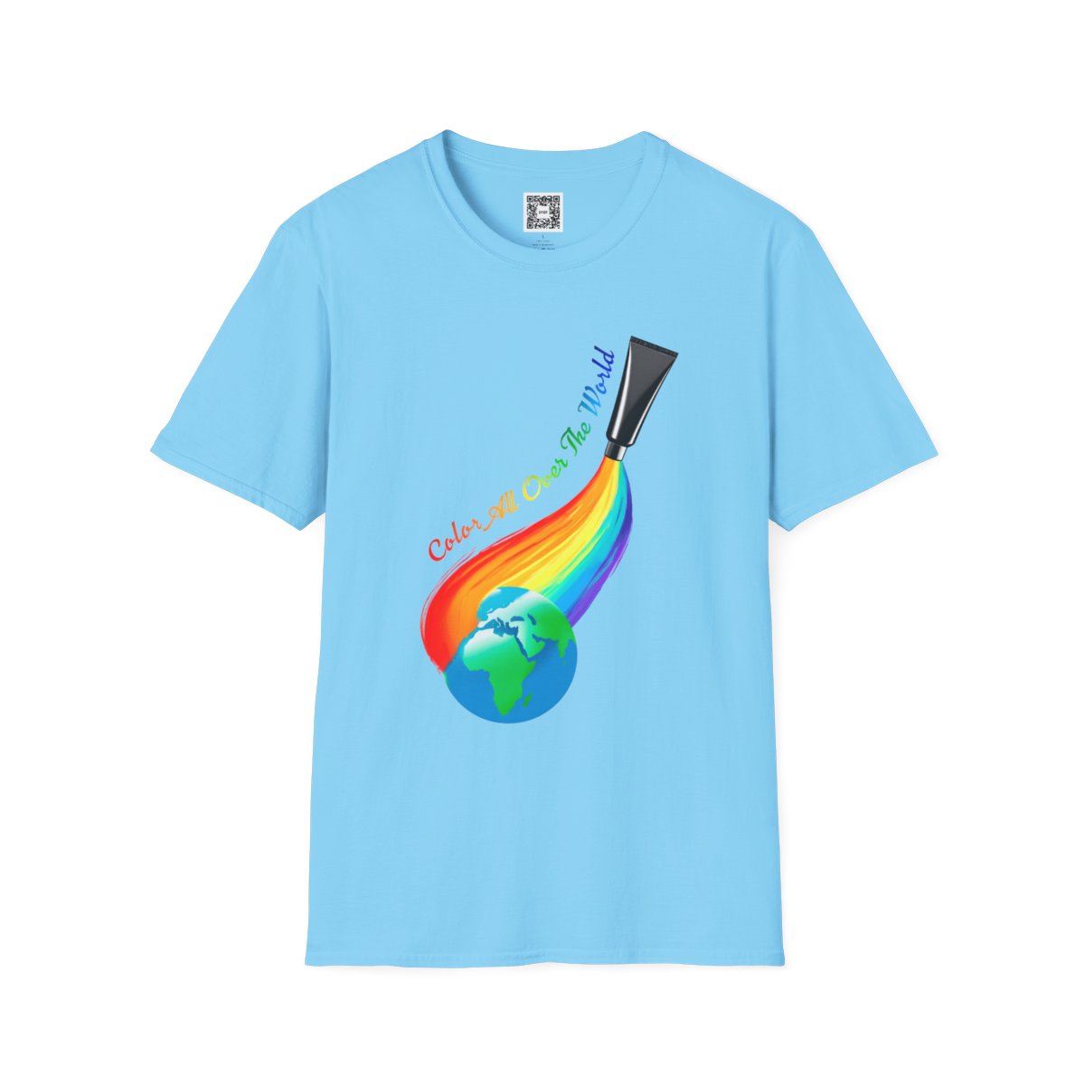 'Color All Over The World' Crew Neck Soft Style T-Shirt (Unisex)