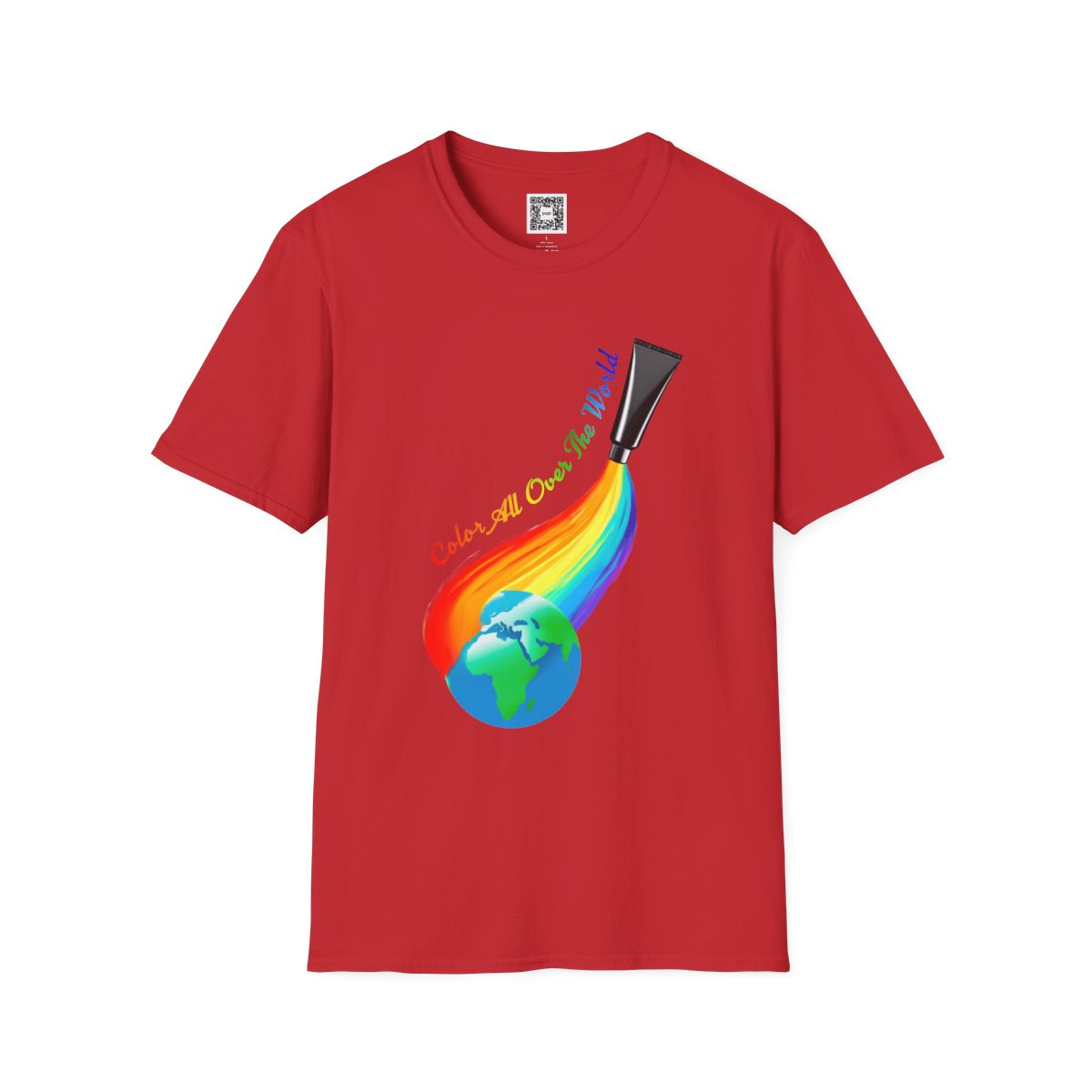 'Color All Over The World' Crew Neck Soft Style T-Shirt (Unisex)