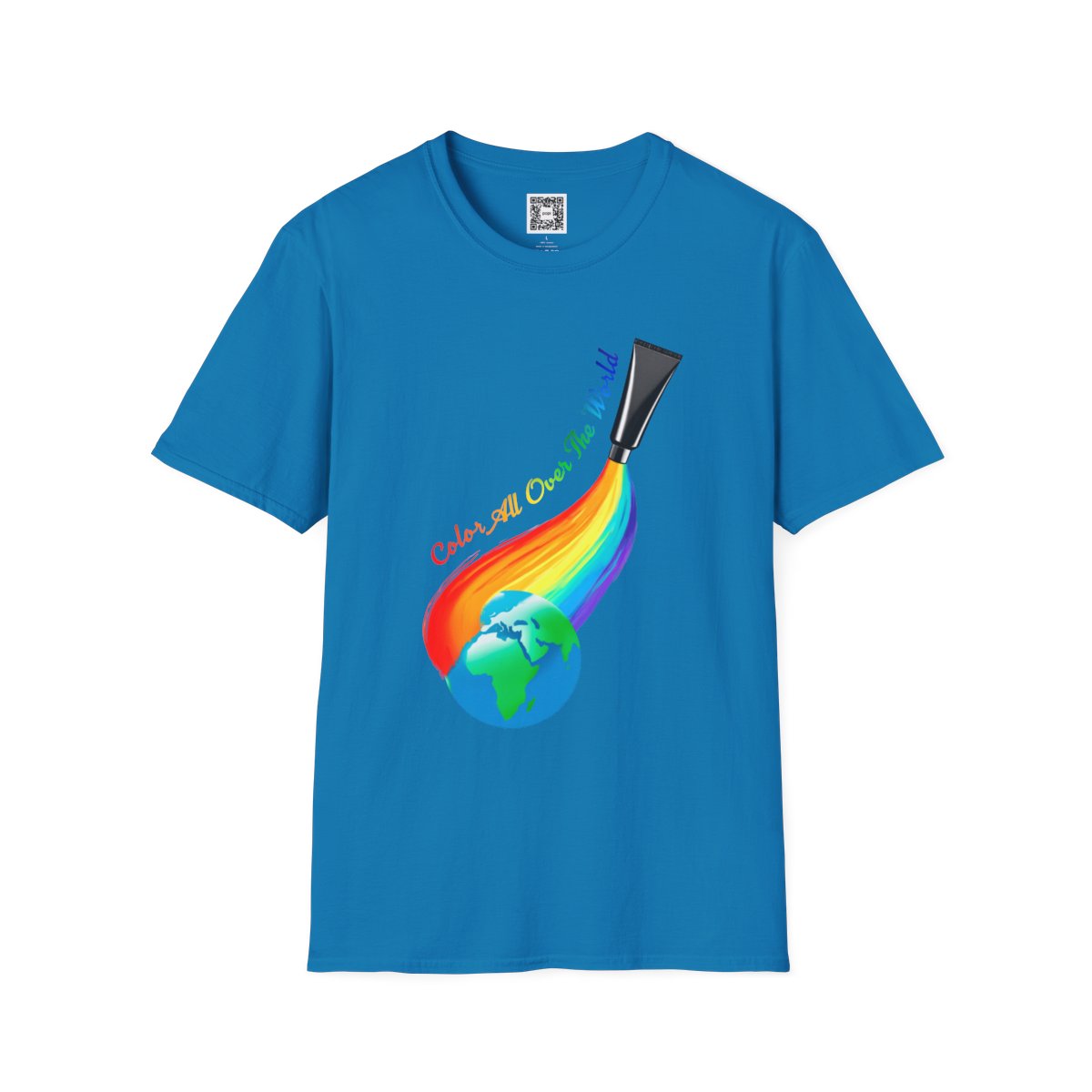 'Color All Over The World' Crew Neck Soft Style T-Shirt (Unisex)